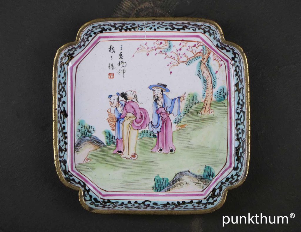 Kanton Emaille Schale aus dem 18. Jahrhundert, Qianlong.
